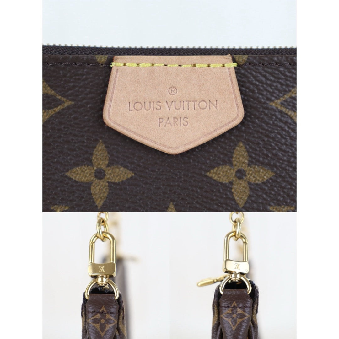 Include Entrupy Certificate of Authenticity｜Very Good ( Rank A)｜ Louis Vuitton Monogram Multi Pochette Accessoire Khaki｜Z26092911