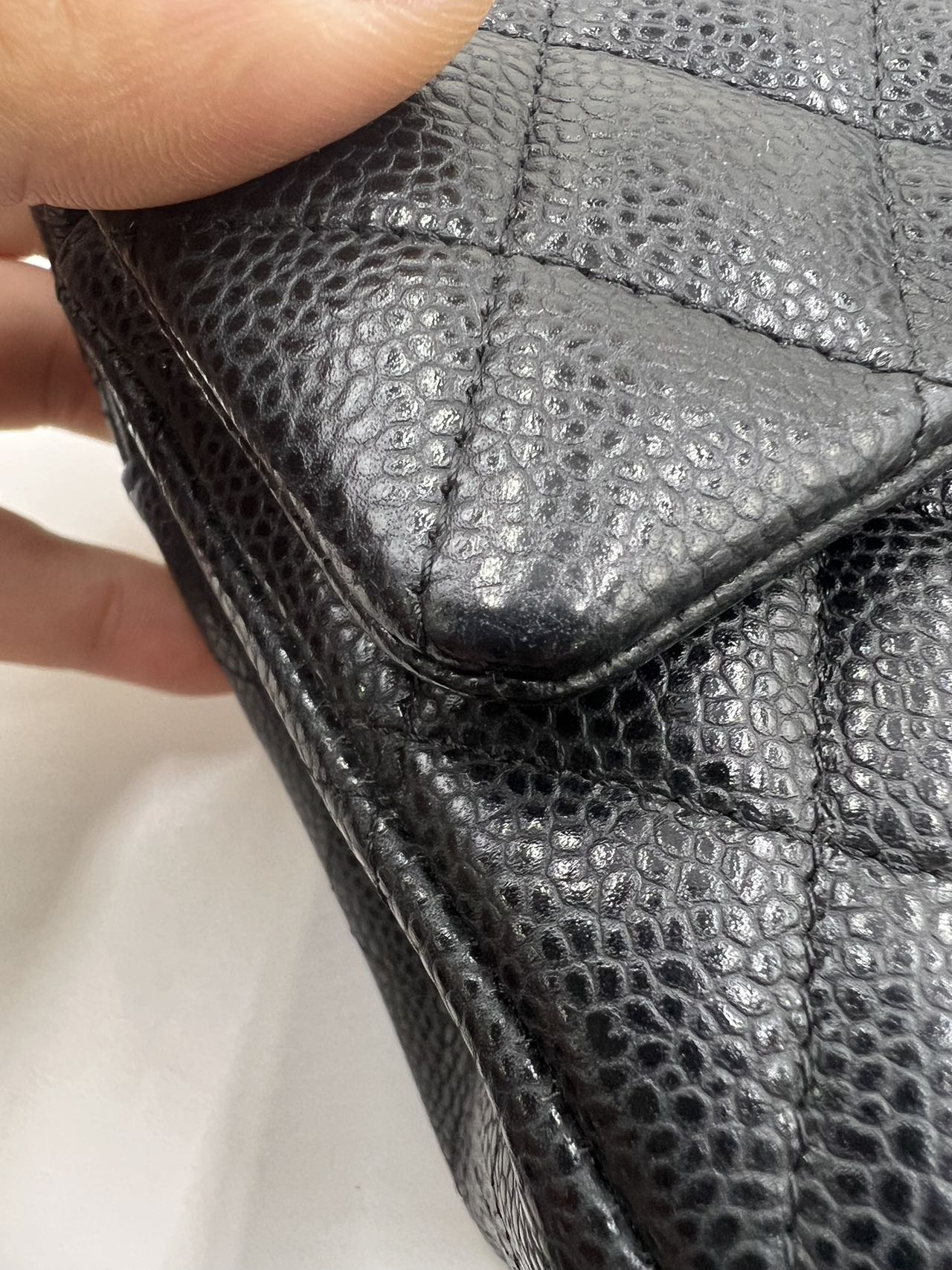First installment 1/2｜ Very Good ( Rank A)｜ CHANEL Caviar Skin Matrasse Single Flap 20 Shoulder Bag Black