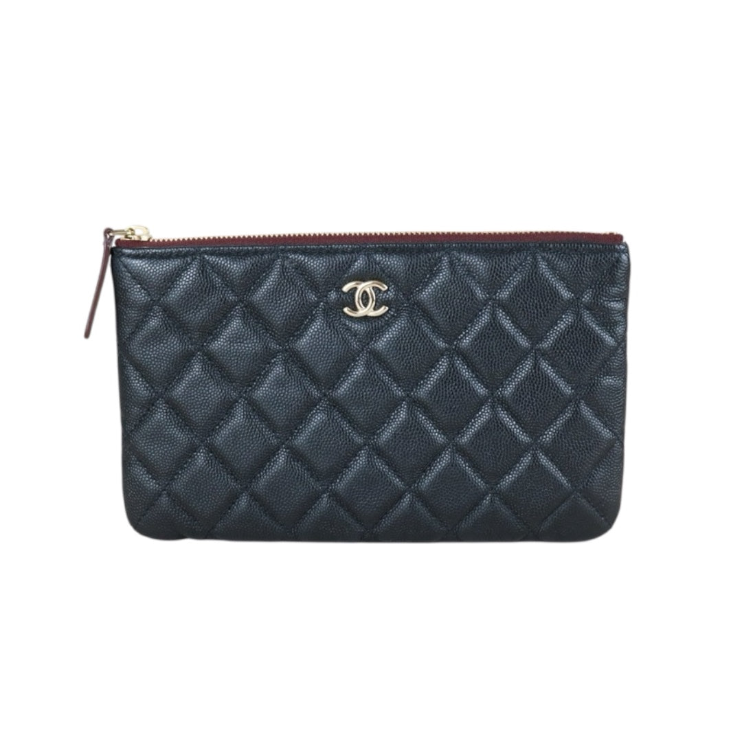 Excellent（Rank SA）｜CHANEL Caviar Skin Calf Leather Card Holder Black Made In 2021~2022 Year｜X25082403