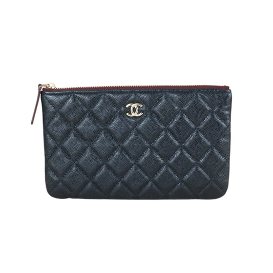 Excellent（Rank SA）｜CHANEL Caviar Skin Calf Leather Card Holder Black Made In 2021~2022 Year｜X25082403
