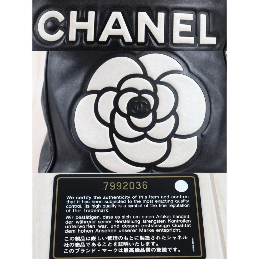 Good ( Rank AB) ｜ CHANEL Camellia Lamb Skin ToteBag  Made In 2002～2003 Year ｜V24082016