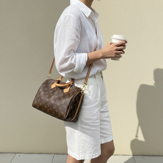 Include Entrupy Certificate of Authenticity｜Very Good ( Rank A)｜ Louis Vuitton Monogram Speedy 25 Hand Bag With Shoulder Strap ｜X26040820
