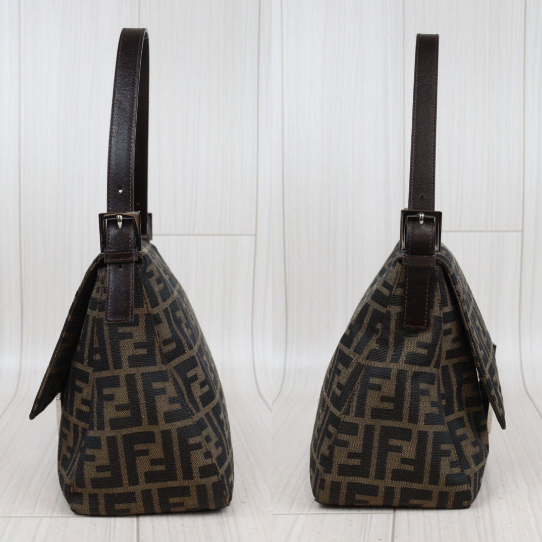Rank A｜ FENDI Zucca Mamma Baguette Shoulder Bag ｜24030727
