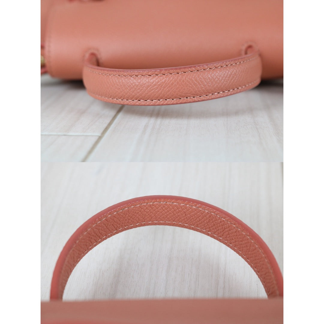 Very Good ( Rank A)｜CELINE Calf Leather Belt Pico Handbag Shoulder Bag Terracotta｜X25110603