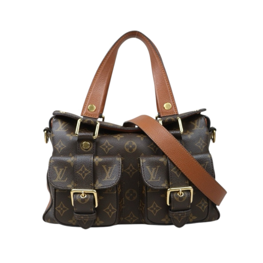 Good ( Rank AB)｜ LV Monogram Manhattan Shoulder Bag Brown｜Q24122407