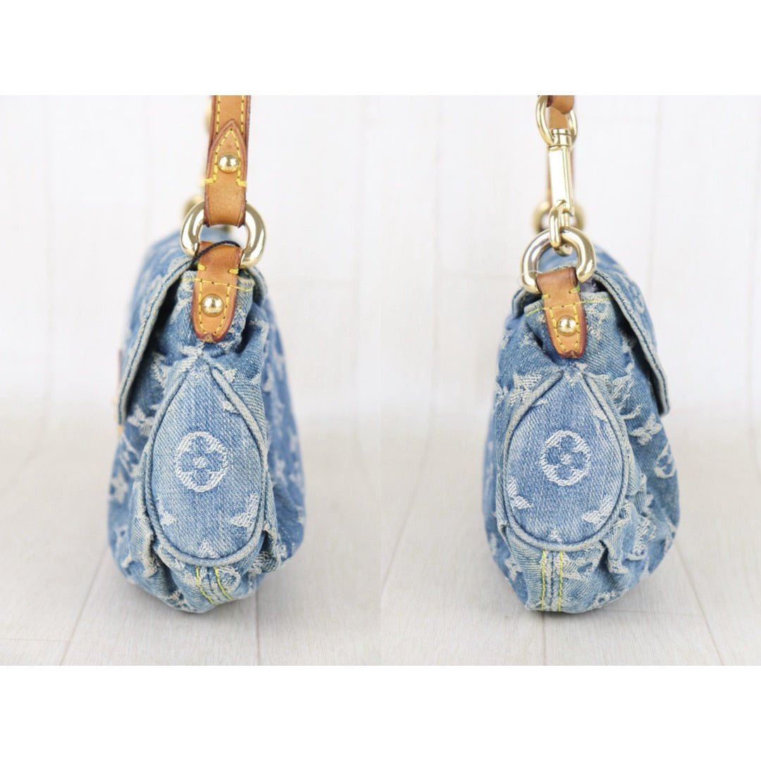 Include Entrupy Certificate of Authenticity｜Good ( Rank AB)｜Louis Vuitton Monogram Denim Mini Pleaty  ShoulderBag｜Z26092908