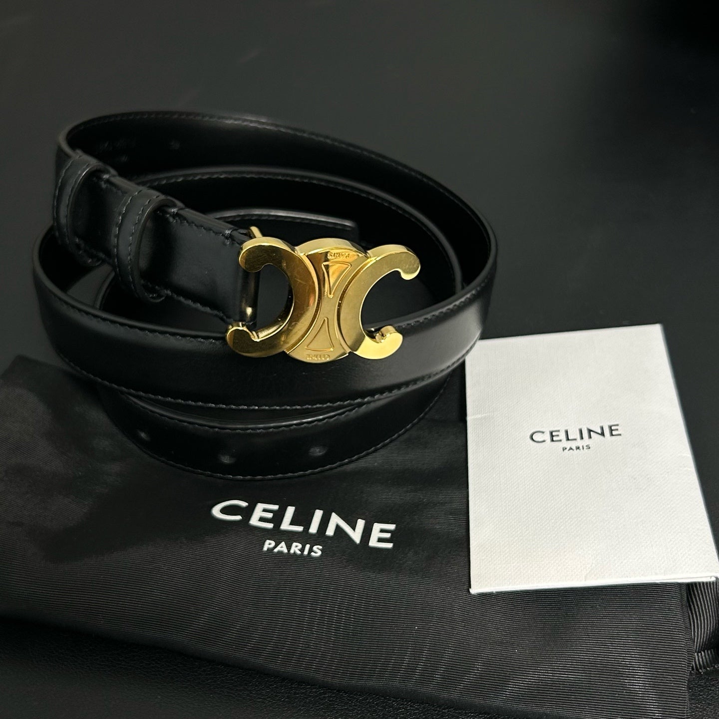 Very Good ( Rank A)｜ CELINE Triomphe Belt