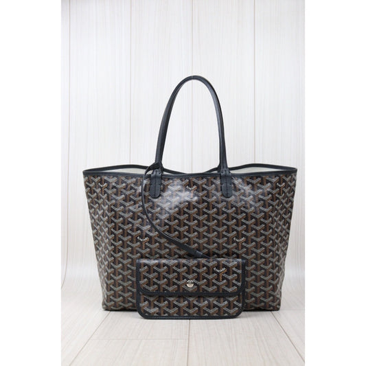 Rank A ｜ Goyard Saint-Louis PM Tote Bag Black｜S24052201