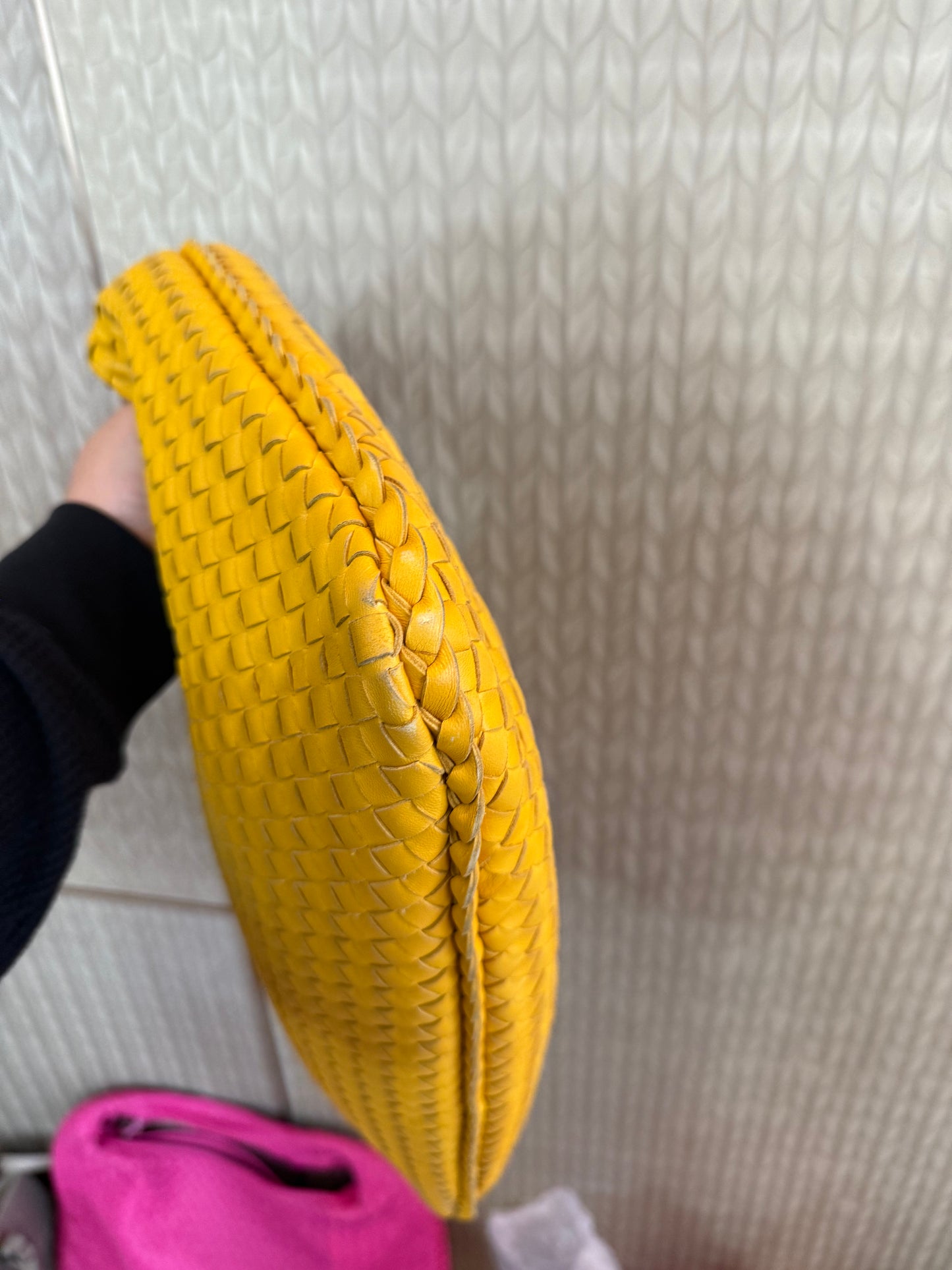 Bottega Veneta Lamb Skin Braid Shoulder Bag