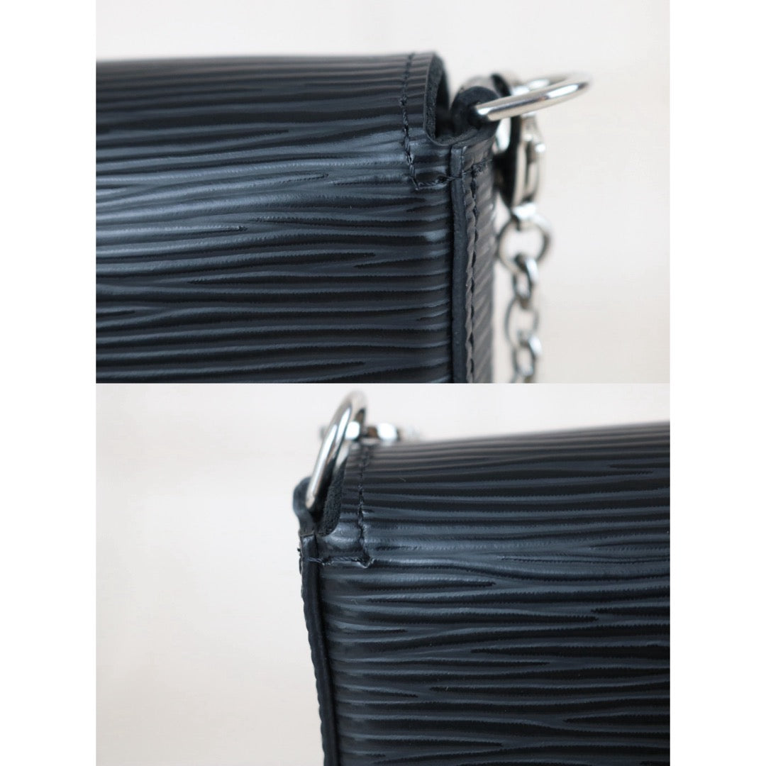 Include Entrupy Certificate of Authenticity｜Very Good ( Rank A)｜Louis Vuitton Epi Pochette Felicie Chain ShoulderBag  Black  IC Chips Model｜X26081806