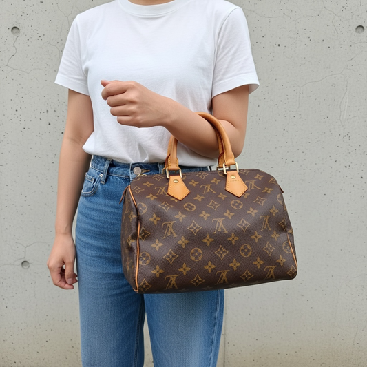 Include Entrupy Certificate of Authenticity｜Good ( Rank AB)｜ Louis Vuitton Monogram Speedy 25 Hand Bag ｜26041310