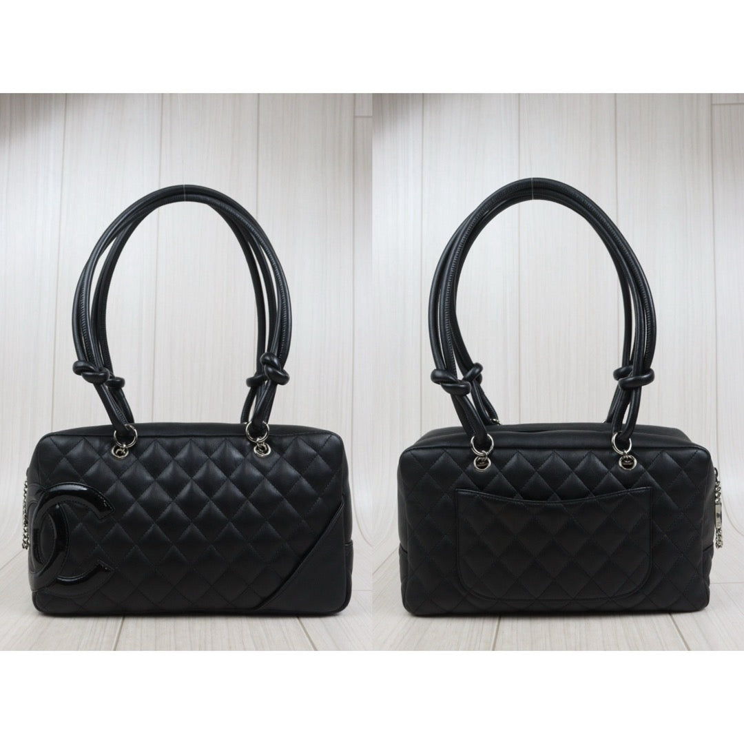 Very Good ( Rank A)｜ CHANEL Cambon Line Bowling Bag Black Made In 2006～2008 Year｜25100705