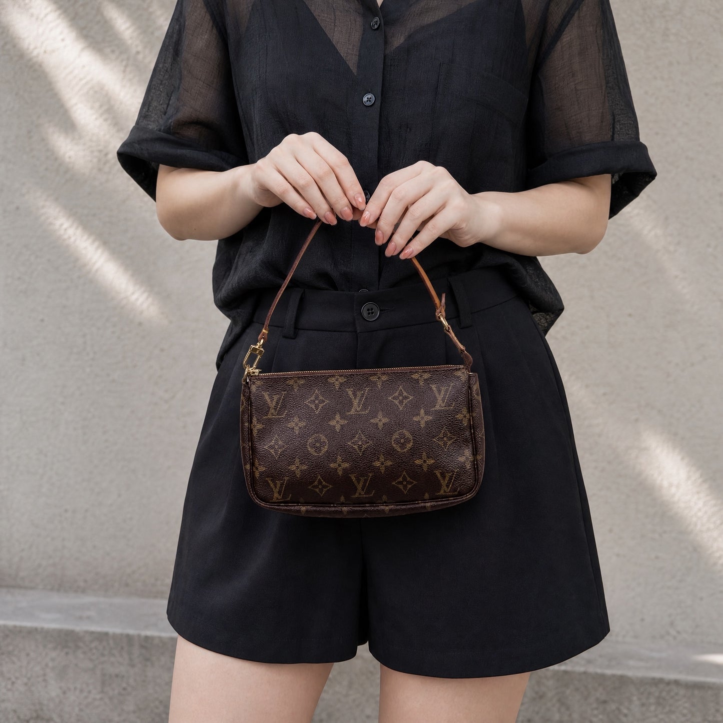 Include Entrupy Certificate of Authenticity｜Good ( Rank AB)｜Louis Vuitton Monogram Pochette Accessoire  ｜26073006
