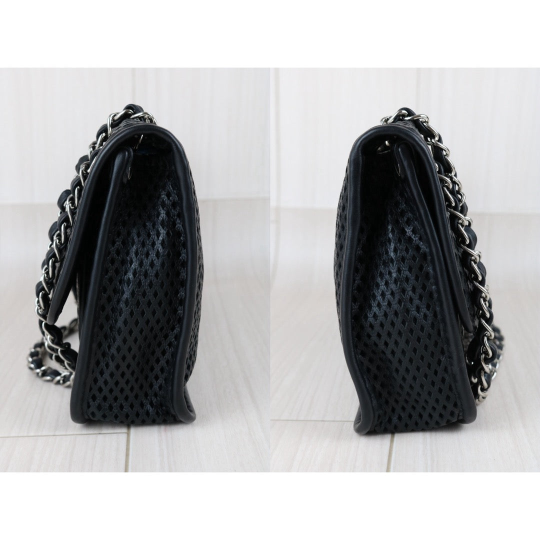 Include Entrupy Certificate of Authenticity｜Very Good ( Rank A)｜ CHANEL Caviar Skin Calf Leather Single Flap Perforated Shoulder Bag  Limited Edition Made in 2012-2013Year｜S26042510