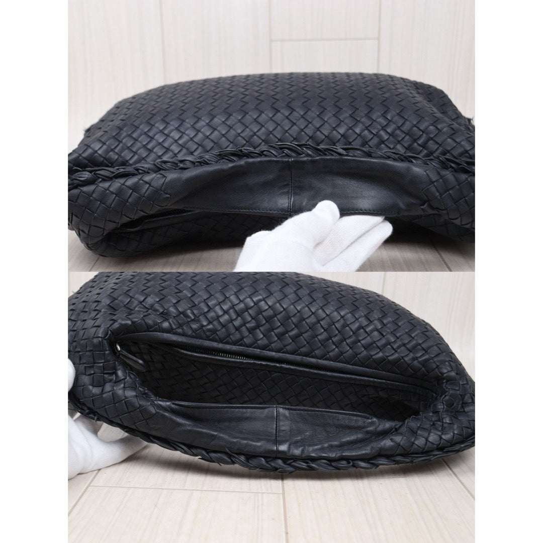 Very Good ( Rank A)｜ Bottega Veneta Lamb Skin Braid Shoulder Bag Blue｜S25033002