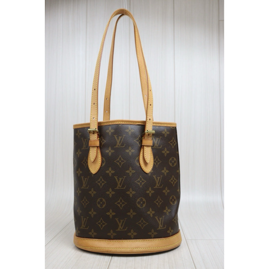 Include Entrupy Certificate of Authenticity｜Good ( Rank AB)｜ Louis Vuitton  Monogram Petit Bucket PM Tote Bag ｜26072201