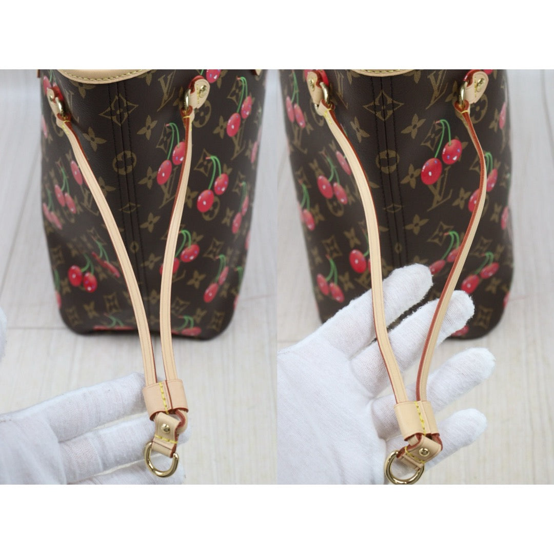 Brand New ( Rank N)｜Full Set LV Takashi Murakam Cherry Monogram Neverfull MM Shoulder Bag Limited Edition IC Chips Model ｜S25080601
