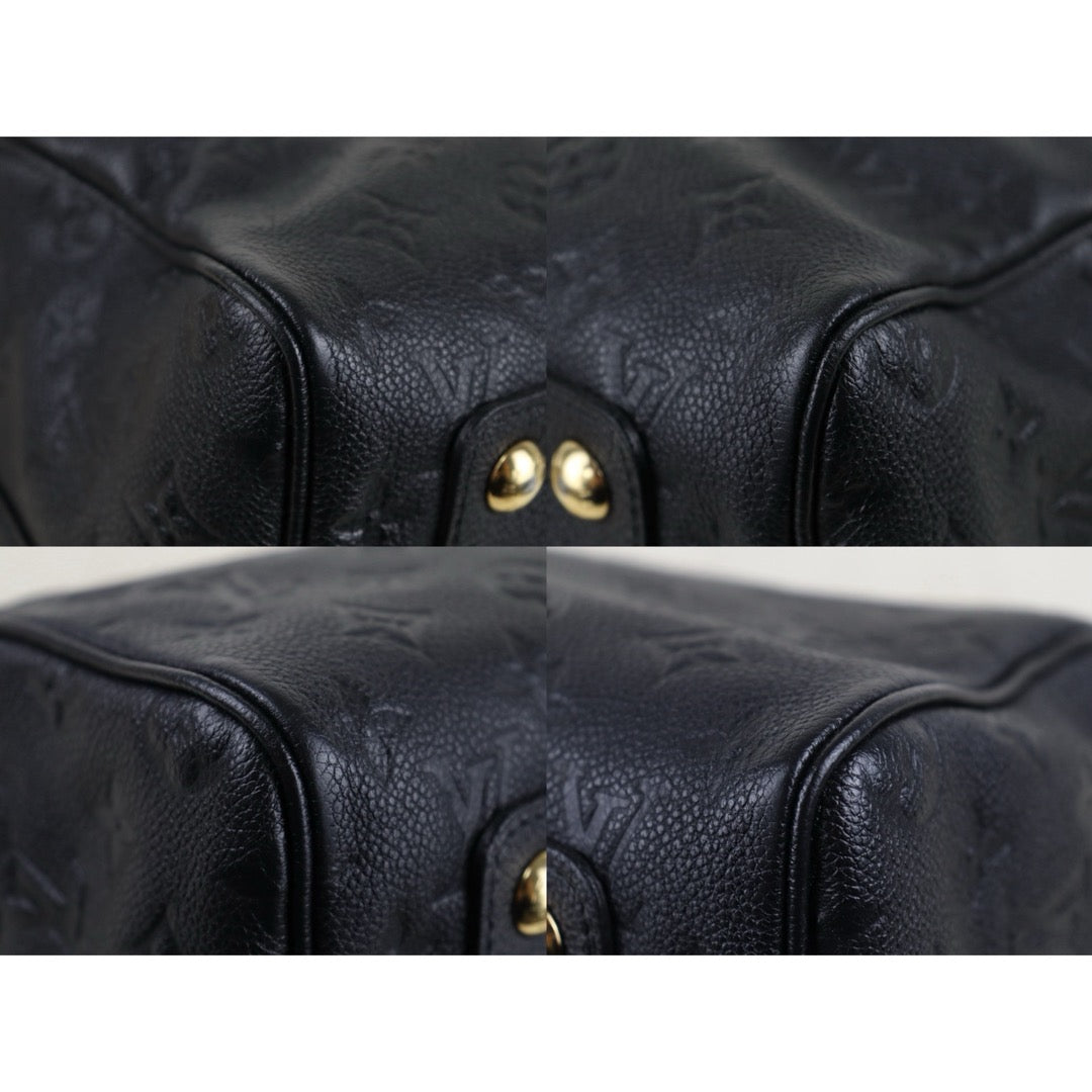 Include Entrupy Certificate of Authenticity｜Very Good ( Rank A)｜ Louis Vuitton  Current Model Monogram Empreinte Speedy 35 Handbag Shoulder Bag  Black｜S26060802