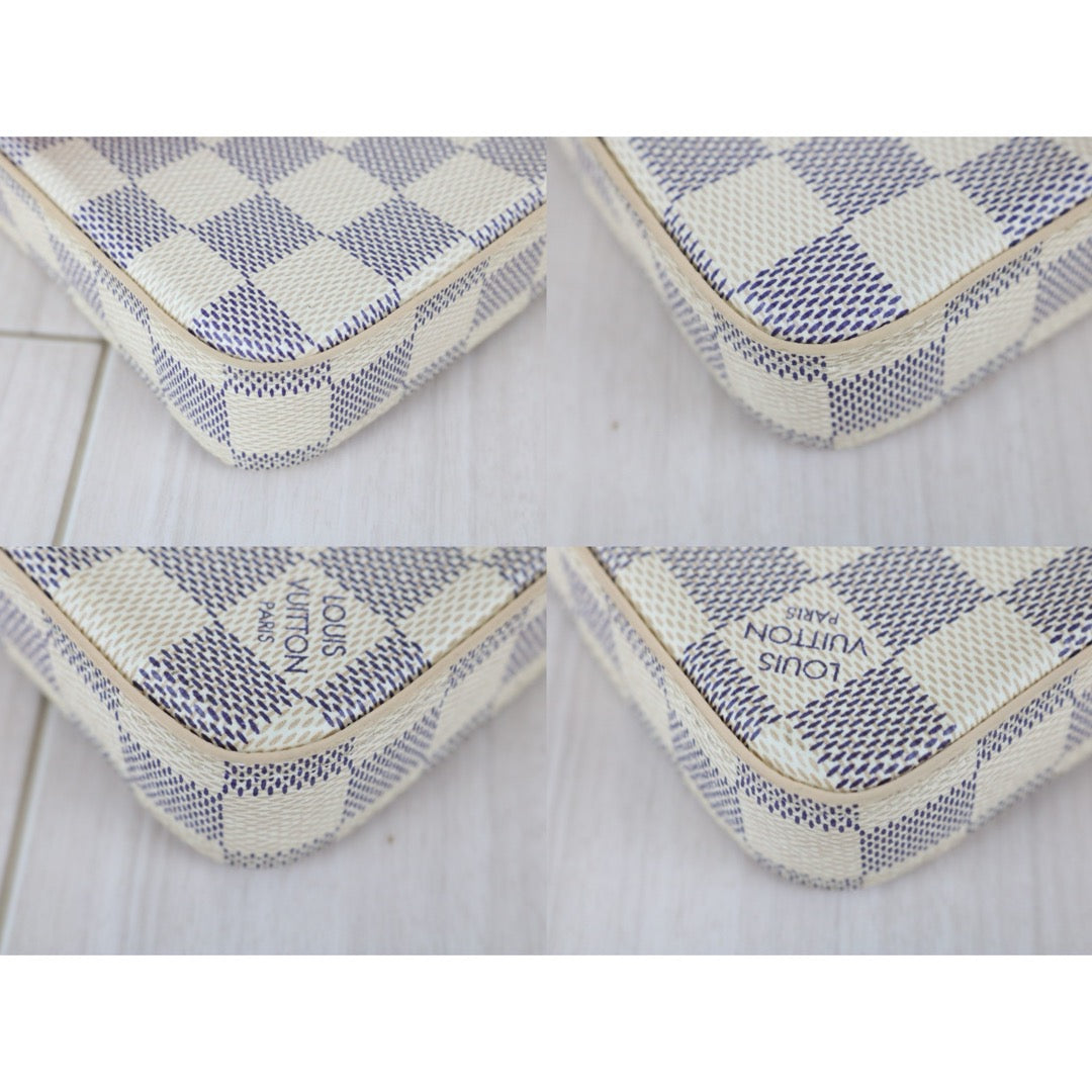 Very Good ( Rank A)｜LV Damier Azur Pochette Felicie Shoulder Bag IC Chips Model ｜S25070203