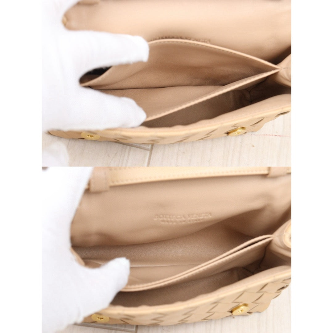 Very Good ( Rank A)｜ Bottega Veneta Lamb Skin Loop Camera Shoulder Bag Beige｜S25032608