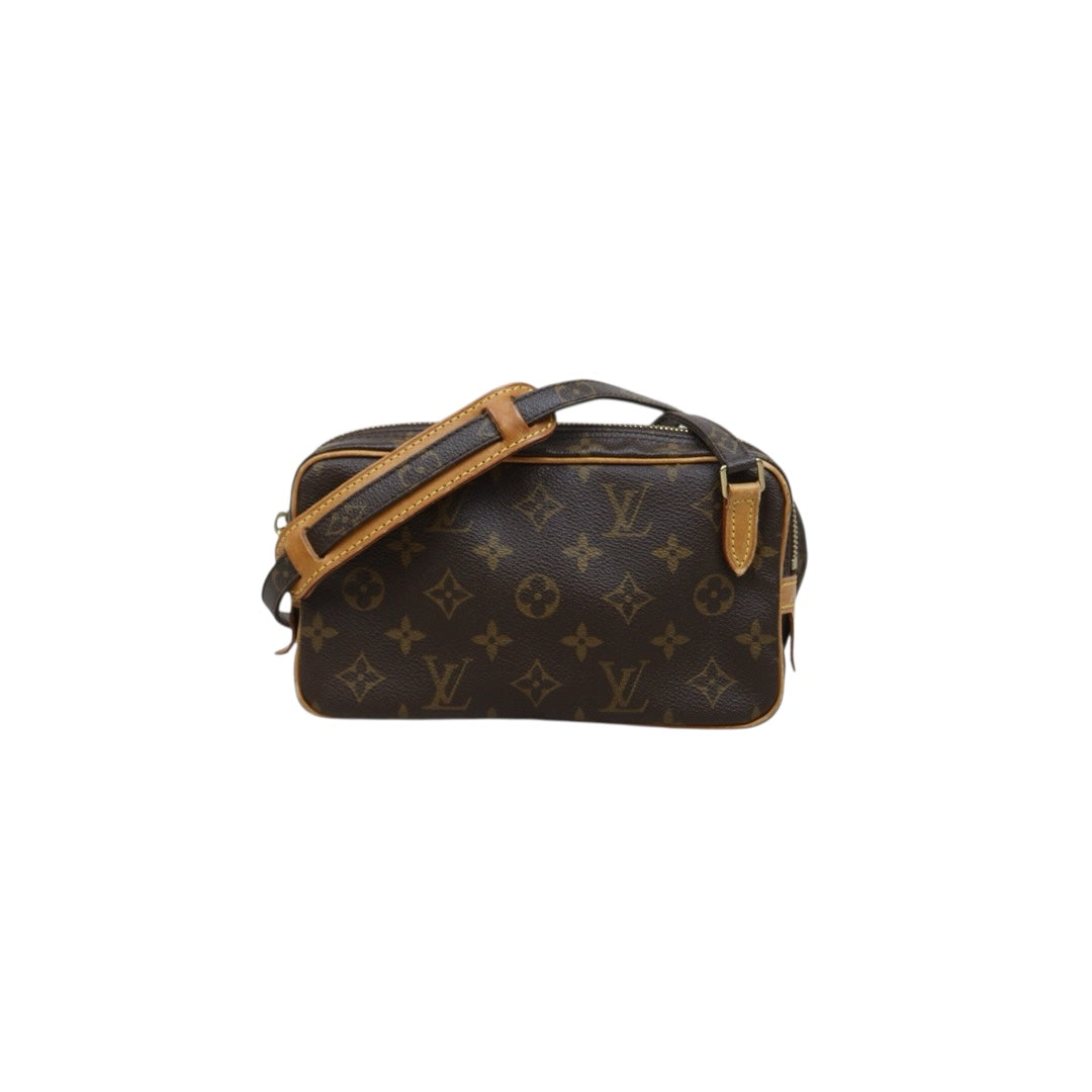 Include Entrupy Certificate of Authenticity｜Fair ( Rank B)｜Louis Vuitton Monogram Pochette Marley Bandolier Shoulder Bag｜25121803