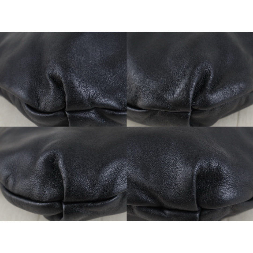 Include Entrupy Certificate of Authenticity｜Very Good ( Rank A)｜ CHANEL Lamb Skin Soft And Chain  Hobo Bag  Black Made In 2006-2008 Year｜S26090736