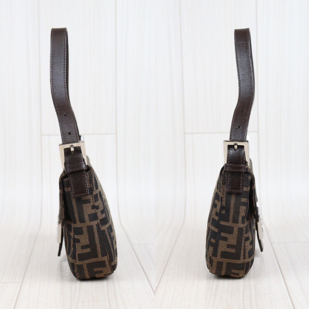 Rank A｜ FENDI Zucca Mamma Baguette Shoulder Bag ｜23111511