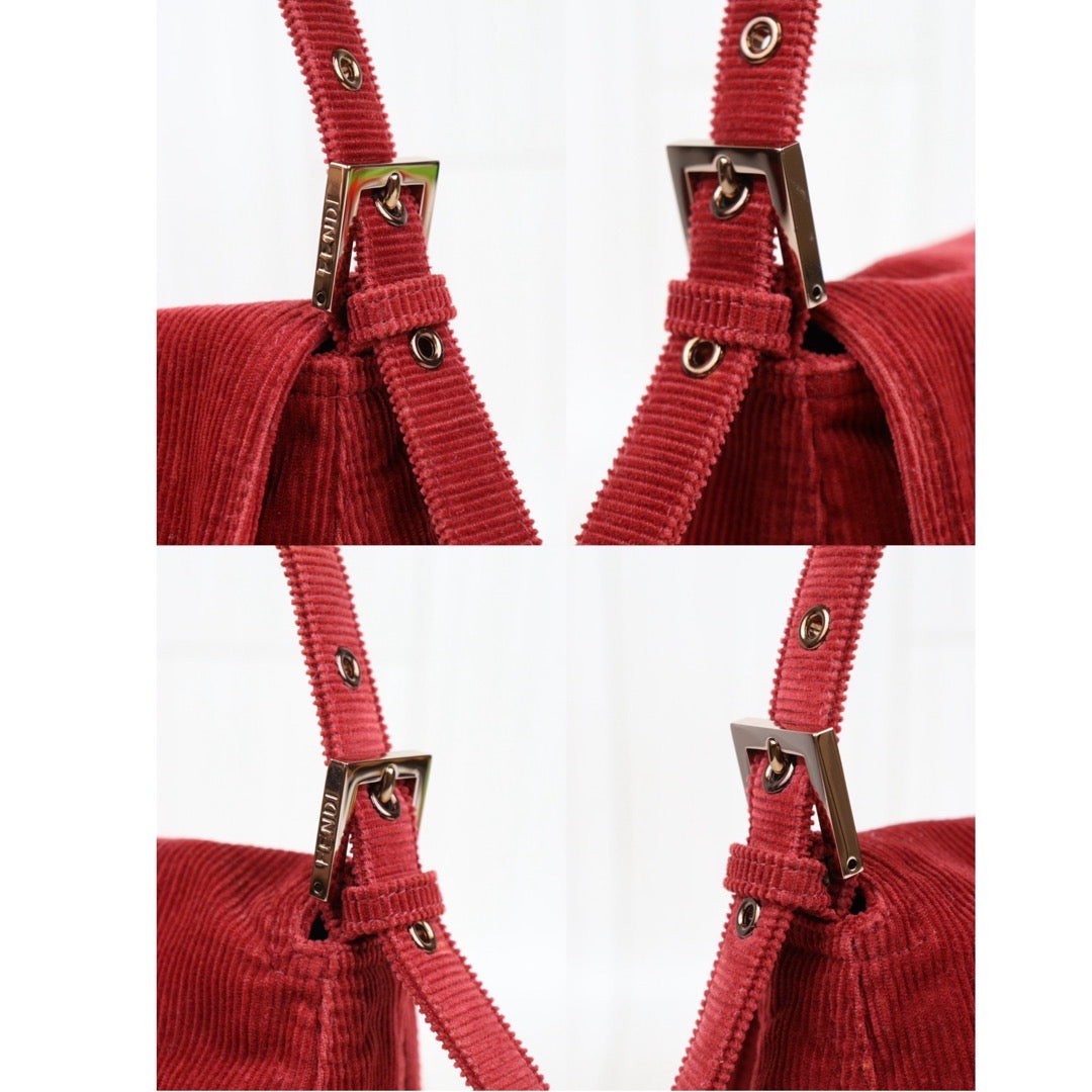 Rank A ｜ FENDI Baguette Shoulder Bag Red｜Q24021529