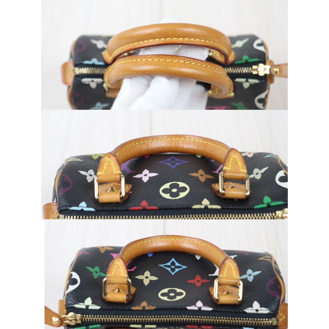 Good ( Rank AB) ｜ LV Monogram Multicolor Mini Speedy Handbag With Shoulder Strap ｜24070807