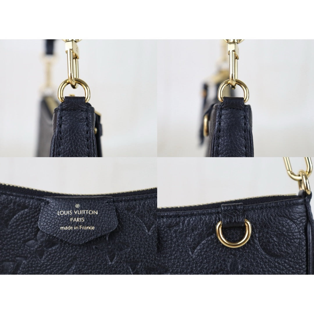 Include Entrupy Certificate of Authenticity｜Excellent（Rank SA）｜Full Set Louis Vuitton Monogram Empreinte Easy Pouch On Strap Black ShoulderBag IC Chips Model｜S26052002