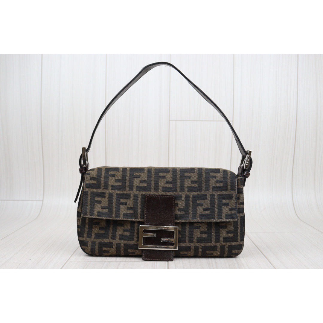 Rank AB ｜ FENDI Zucca Mamma Baguette Shoulder Bag ｜23122120