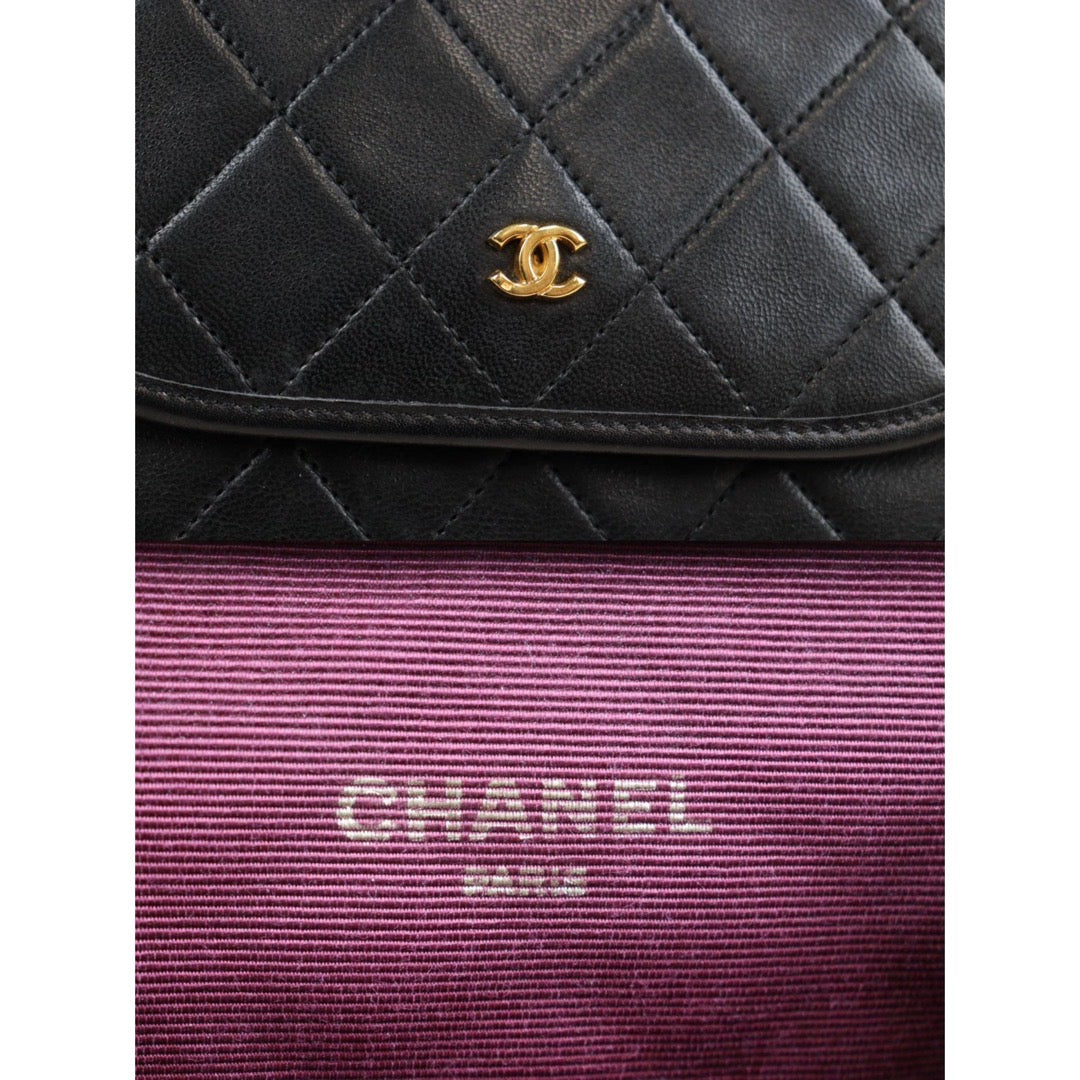 Rank A｜ CHANEL Mini Coco Mark Matrasse Lambskin Chain Shoulder Bag ｜23120804