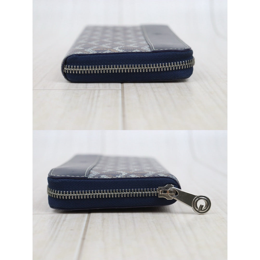 Good ( Rank AB)｜ Goyard Matignon GM Wallet Blue｜V25082210