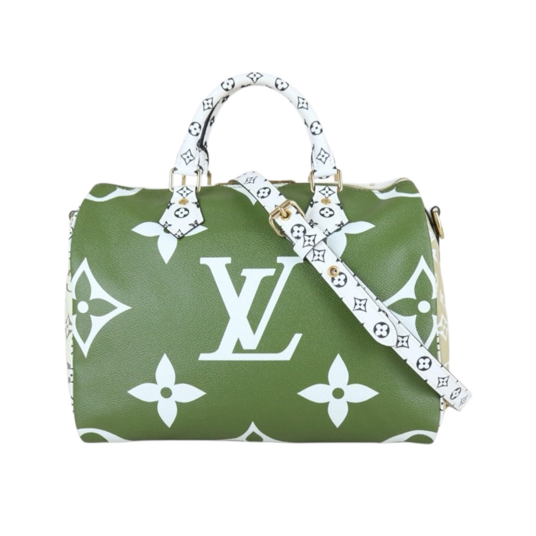 Very Good ( Rank A) ｜ LV Monogram White and Green Speedy 30 Hand Bag With Shoulder Strap Limited edition｜B25030104