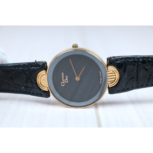 Good ( Rank AB)｜ Dior Leather Quartz Watch Black｜S24062407