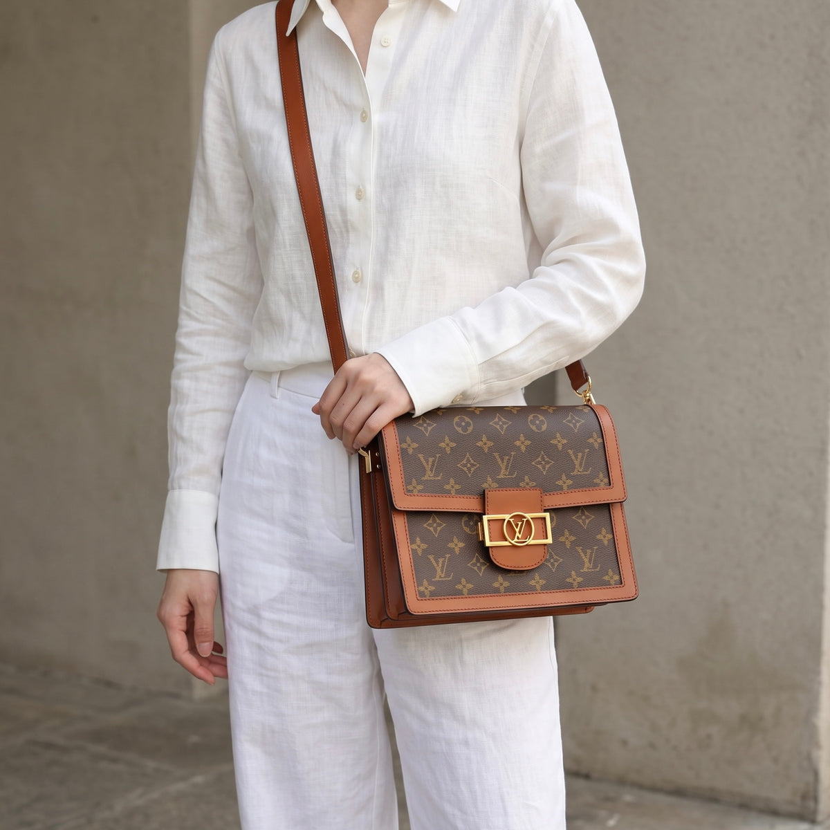 Include Entrupy Certificate of Authenticity｜Good ( Rank AB)｜ Louis Vuitton Monogram Dauphine Vintage Shoulder Bag ｜26090402