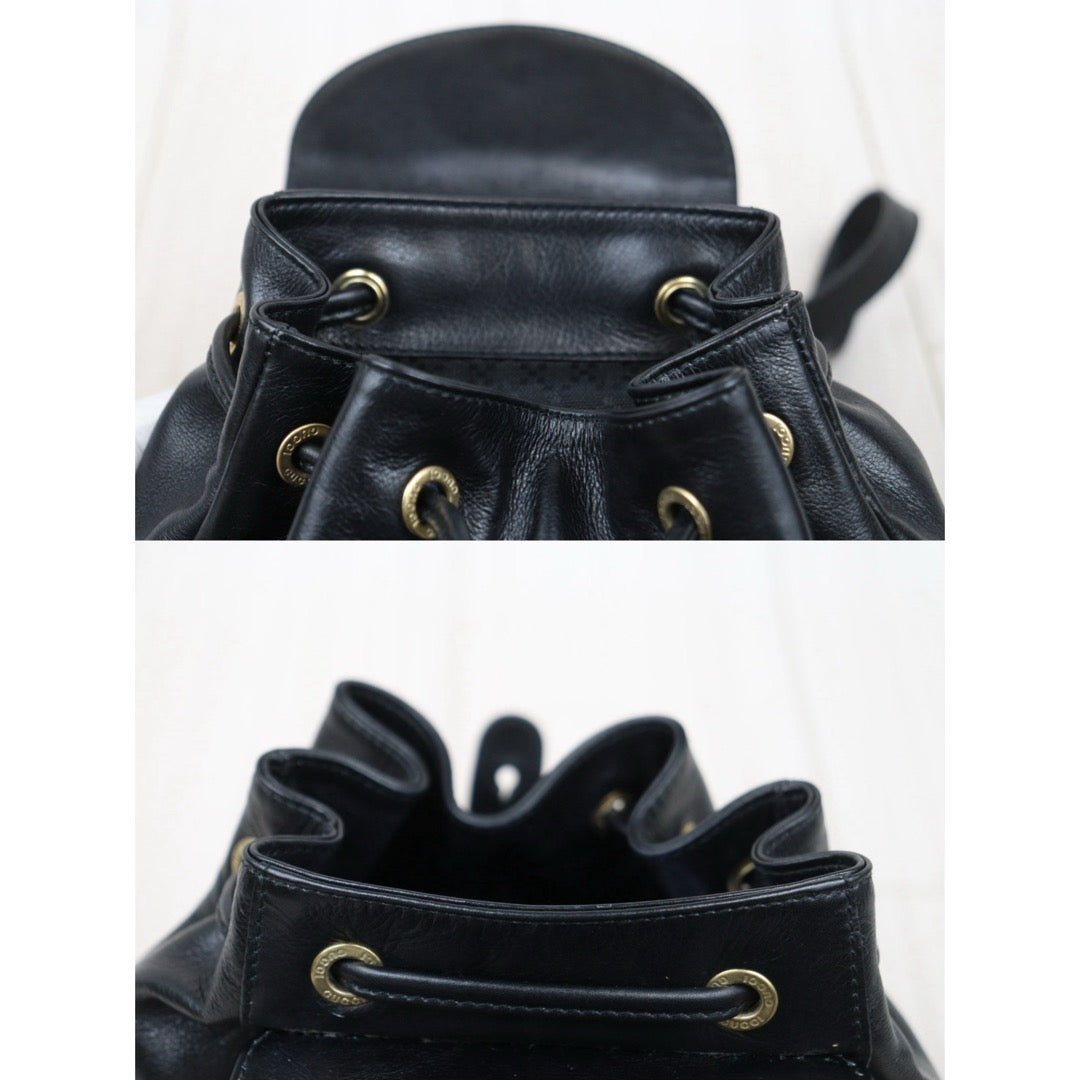 Very Good ( Rank A)｜GUCCI Bamboo Leather Mini Backpack Back｜25052906