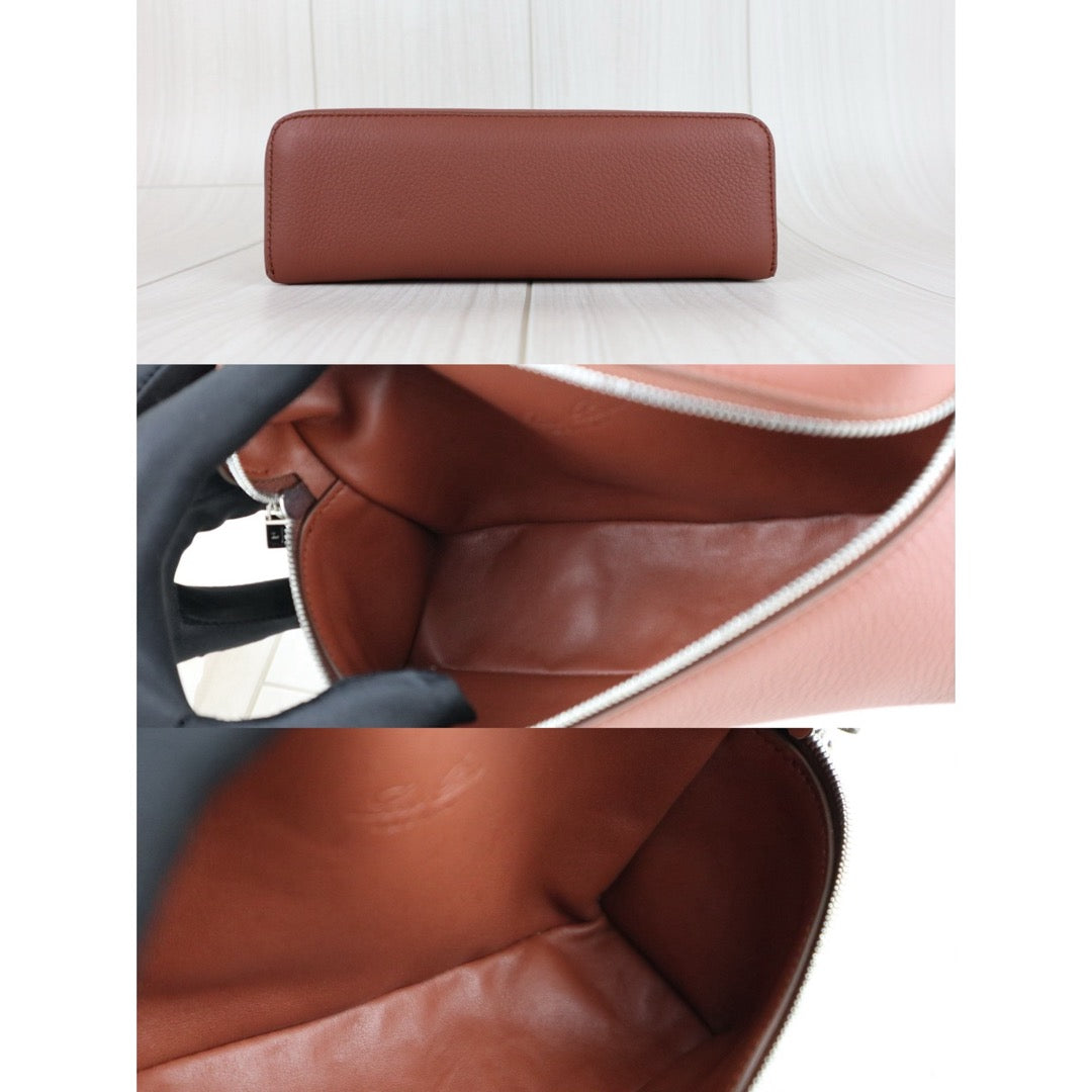 Excellent（Rank SA）｜Loro Piana Extra Pocket 19 Leather Top Handle Bag Shoulder Bag Brick Red ｜W25070804