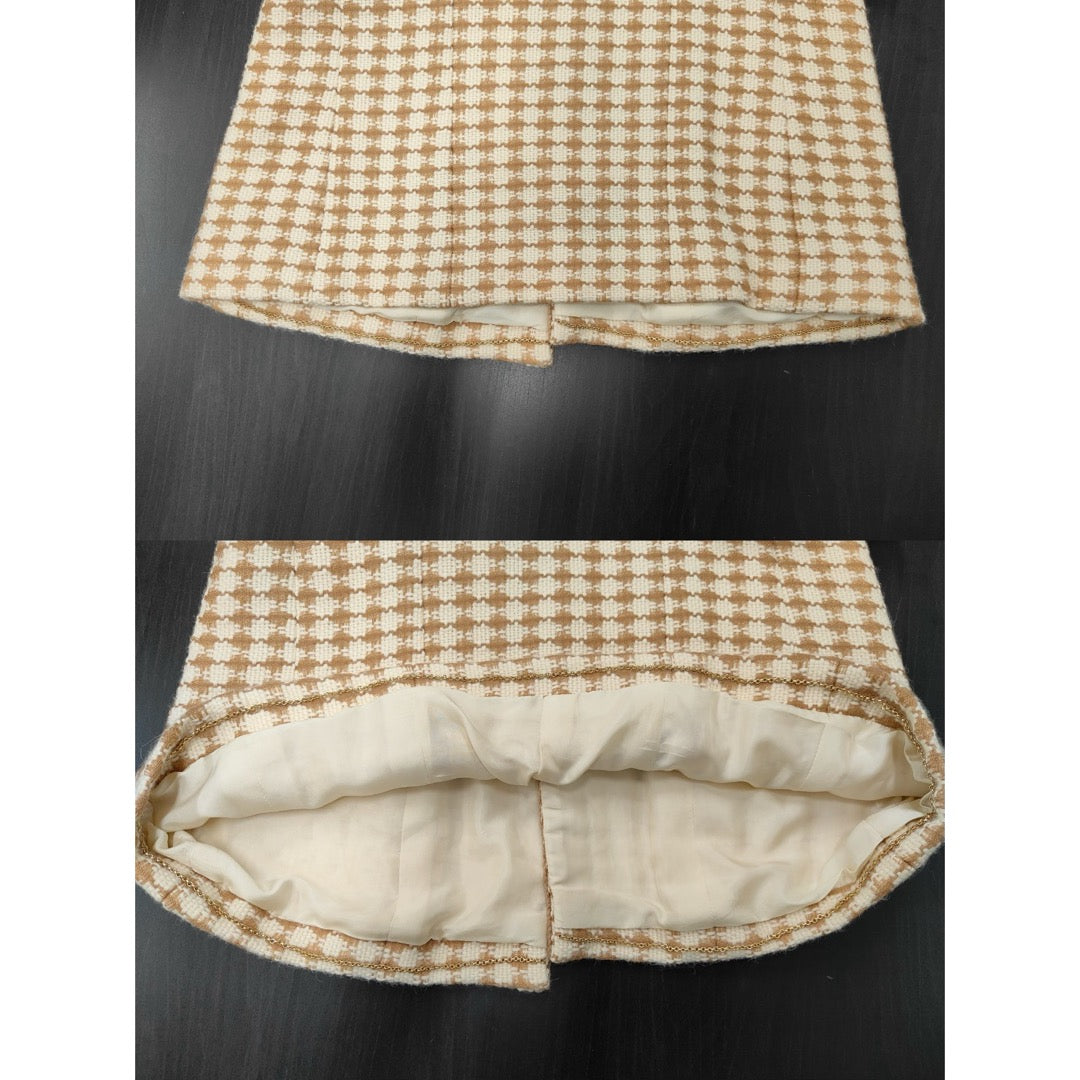 Very Good ( Rank A) ｜ CHANEL 00A Wool Houndstooth Coat 40 size  ｜W25102107