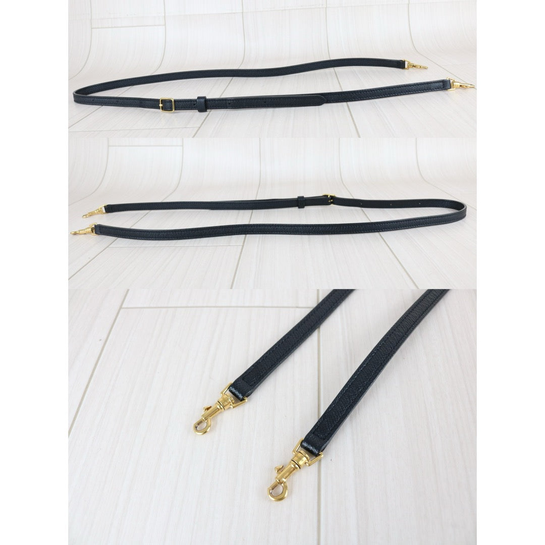 Very Good ( Rank A)｜CELINE Calf Leather Belt Pico Handbag Shoulder Bag Black｜S25070709