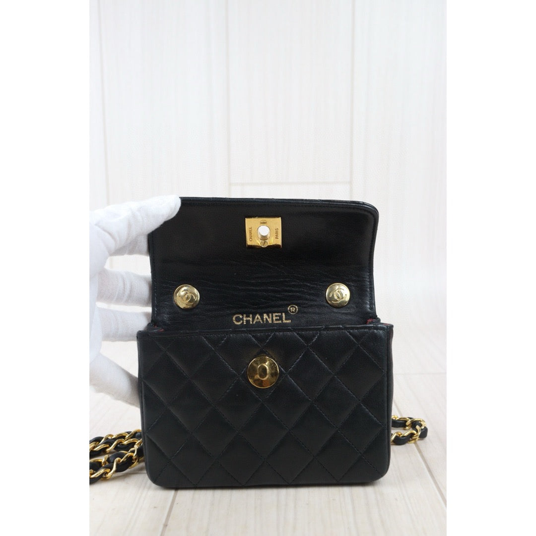 Good ( Rank AB) ｜ CHANEL  Lamb Skin Chain Mini CF  Shoulder Bag Made in 1986-1988Year ｜Y24082603