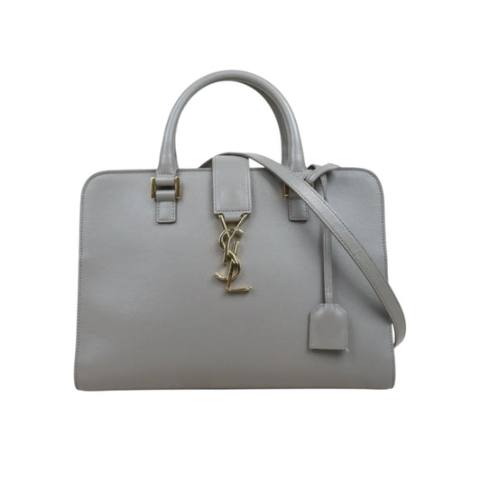 Very Good ( Rank A)｜  Saint Laurent YSL Skin Calf Leather cabas Hand Bag Grey ｜P25101304