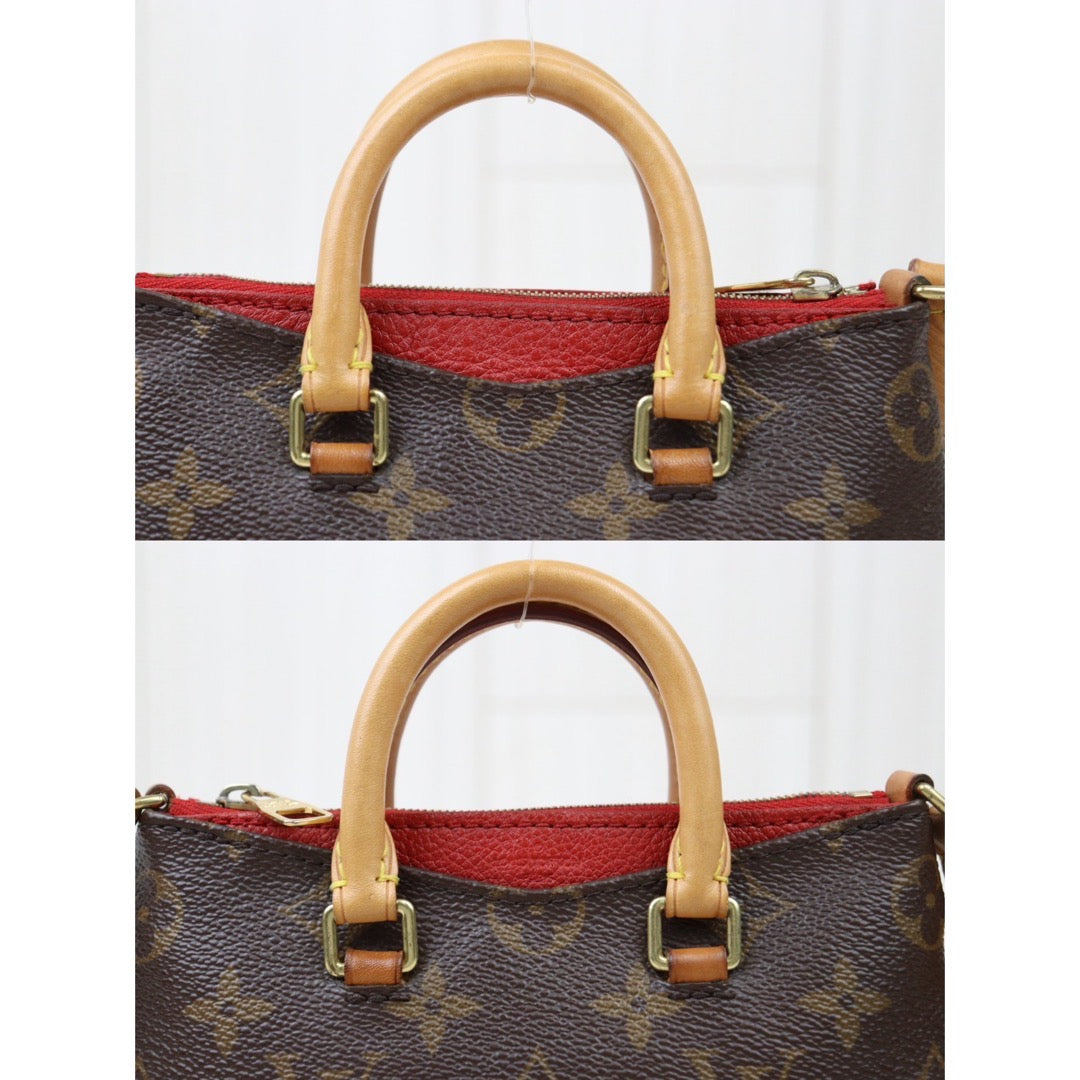 Rank AB ｜LV Monogram Pallas Nano Mini Handbag With Shoulder Bag｜S24052215