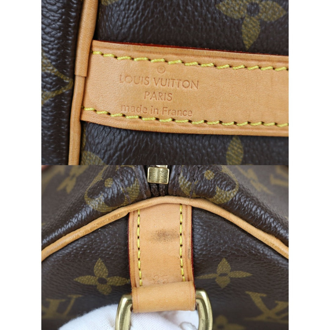 Include Entrupy Certificate of Authenticity｜Good ( Rank AB) ｜ Louis Vuitton Monogram Speedy 25 Hand Bag With Shoulder Strap｜S26070602