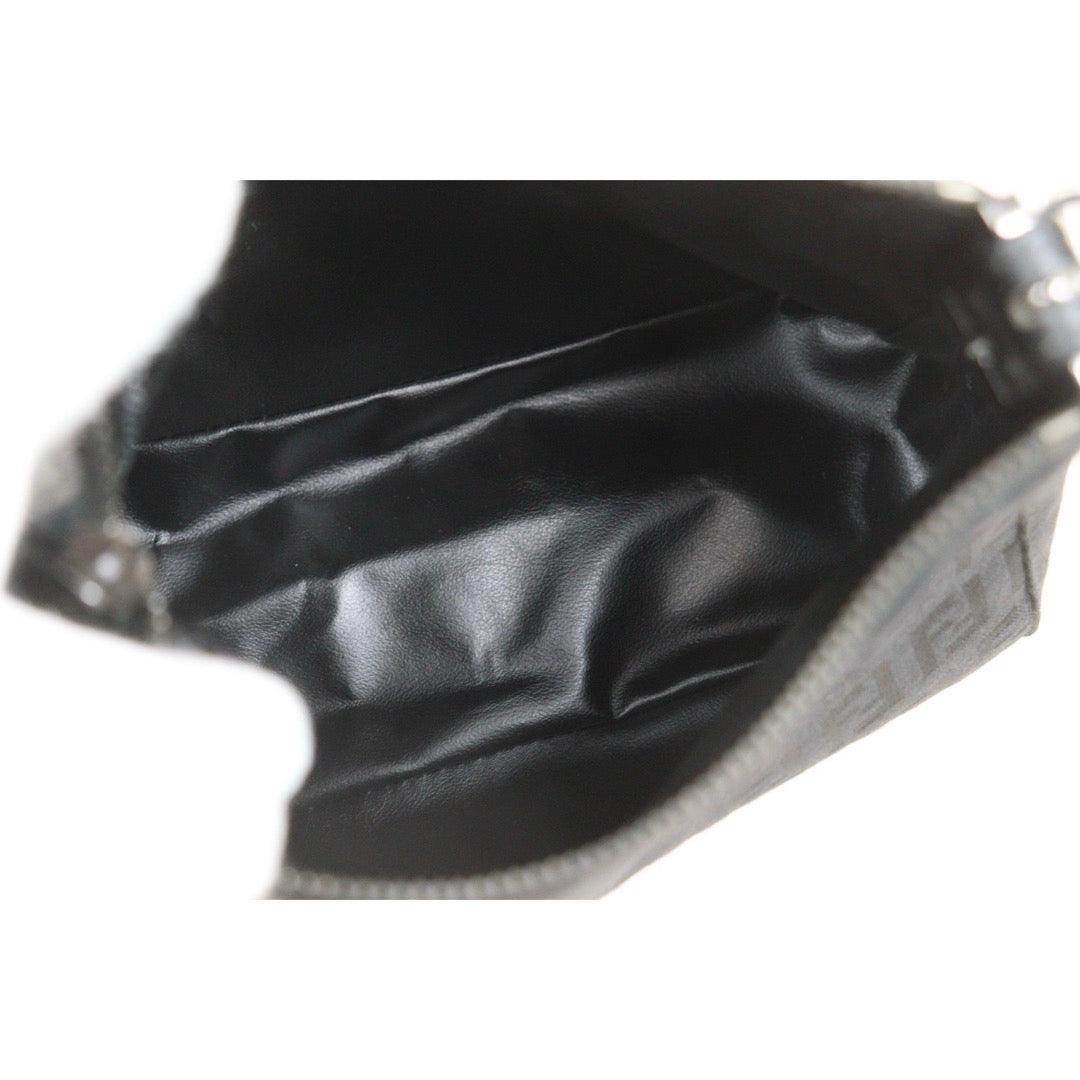 Include Entrupy Certificate of Authenticity｜Very Good ( Rank A)｜ FENDI  Zucca Mamma Canvas Bucket Hand Bag Black ｜26100103