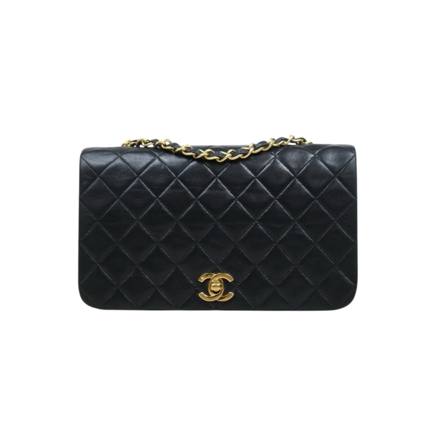 Very Good ( Rank A)｜ CHANEL Matrasse Lamb Skin Chain Bag Black Made in 1989-1991 Year｜P25051610