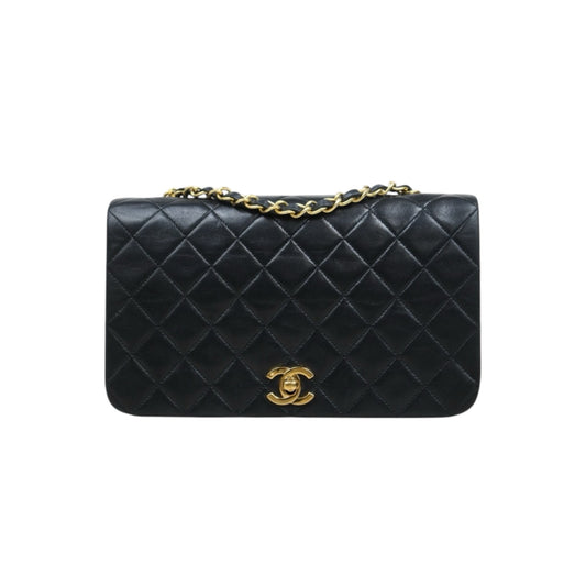 Very Good ( Rank A)｜ CHANEL Matrasse Lamb Skin Chain Bag Black Made in 1989-1991 Year｜P25051610