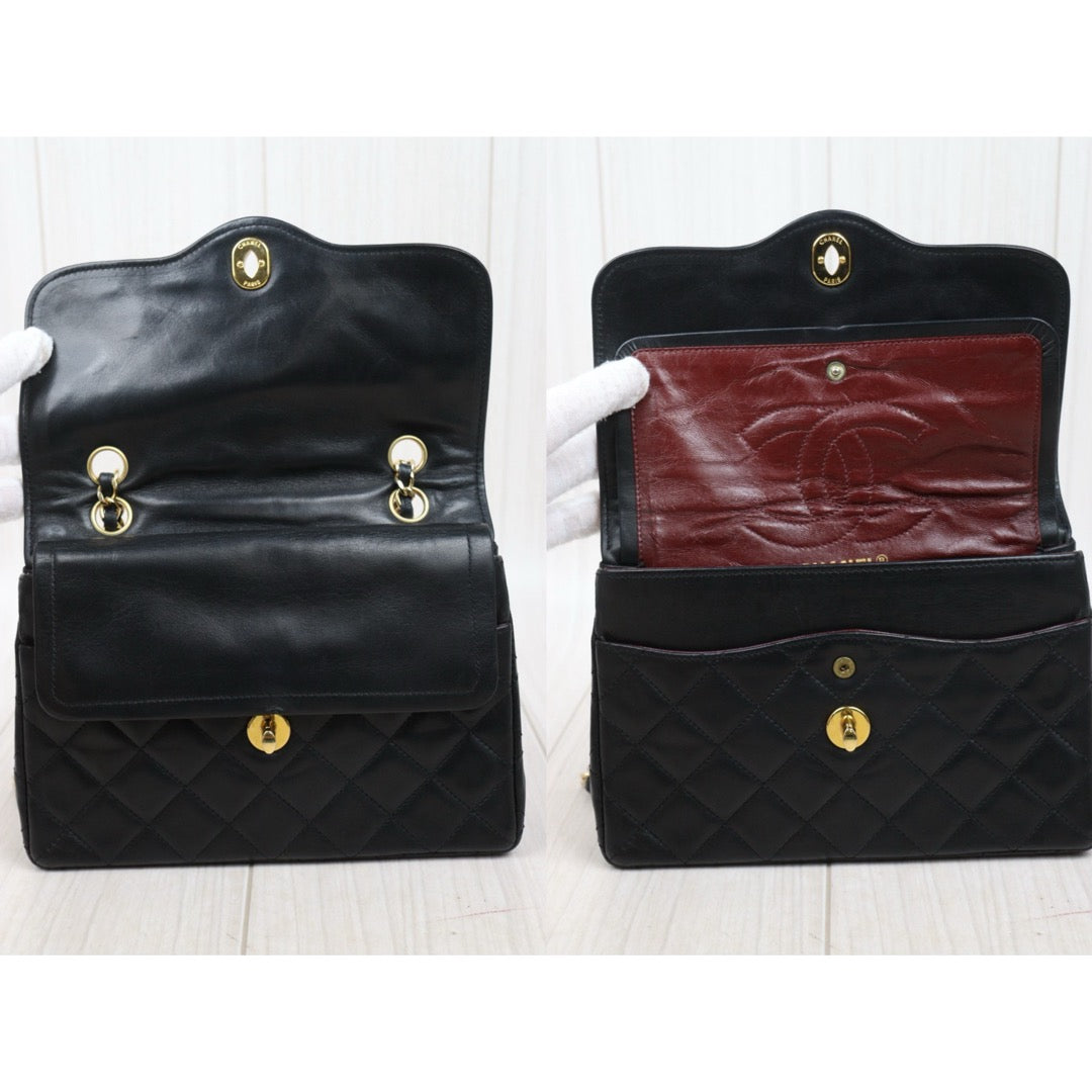 Good ( Rank AB) ｜ CHANEL Paris Limited Series Matrasse Classic Double Flap 22 Shoulder Bag Black Made In 1991-1994 Year｜25061008