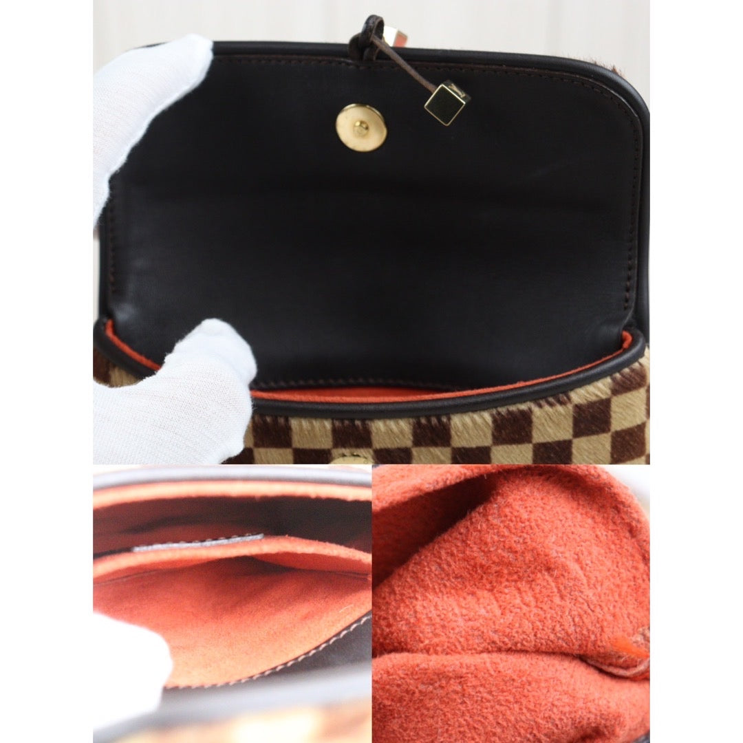 Rank A ｜ LV Gazelle Damier Sauvage Halaco Shoulder Bag Brown ｜23101303