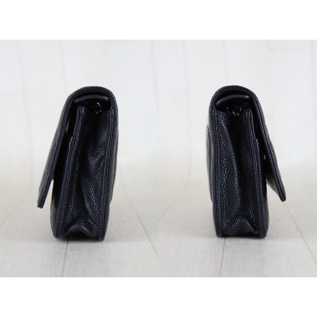 Very Good ( Rank A) ｜ CHANEL Matrasse Chain Caviar Skin WOC19 Shoulder Bag Black Made In 2020Year ｜S26013001